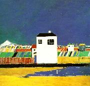 Kazimir Malevich landscape with a white house oil painting artist